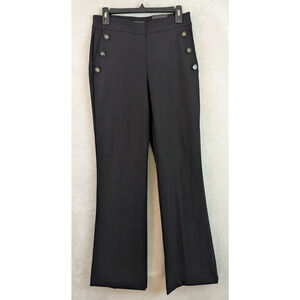 New Rachel Zoe sz 4 Pants high rise flare leg pull on stretchy black 0554